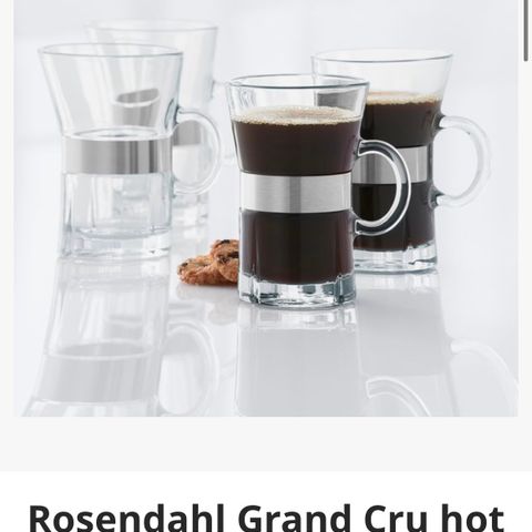 Som ny / Rosendahl Grand Cru hot drink glass 4 stk / 4 kopper