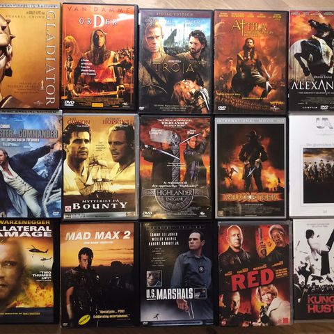 Gamle krigsfilmer på  DVDer 🚨Ryddesalg 🔥ny priser!