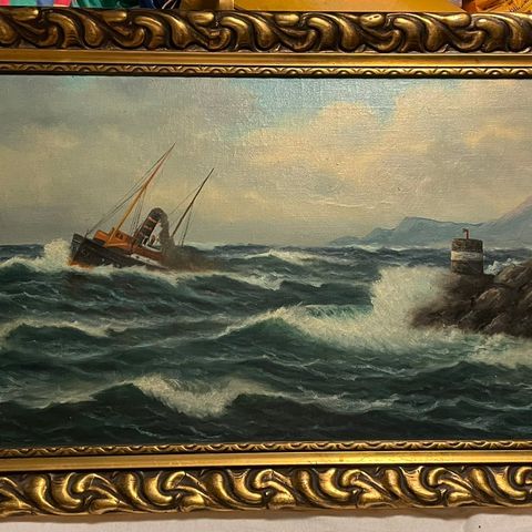 Maritimt maleri av Johs Johnsen