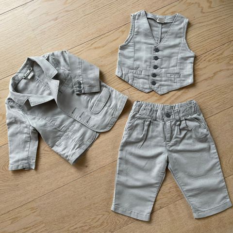 Baby Lin Dress / str.68 / 4-6 måneder / suit / 55% lin og 45% bomull