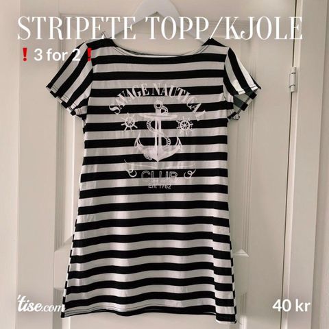 Stripete kjole/seilerkjole