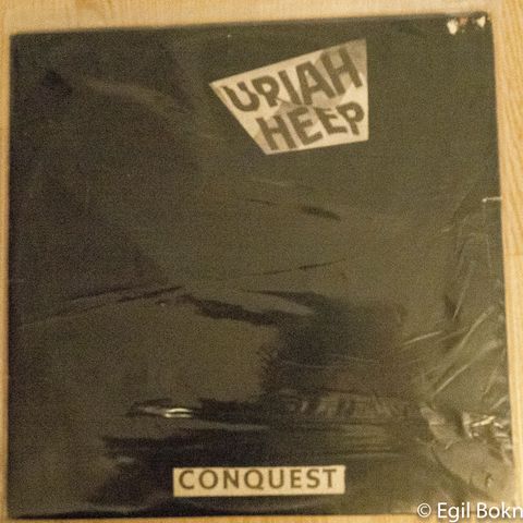 Uriah Heep´s LP "Conquest"selges, inkludert lp fraJugoslavia.