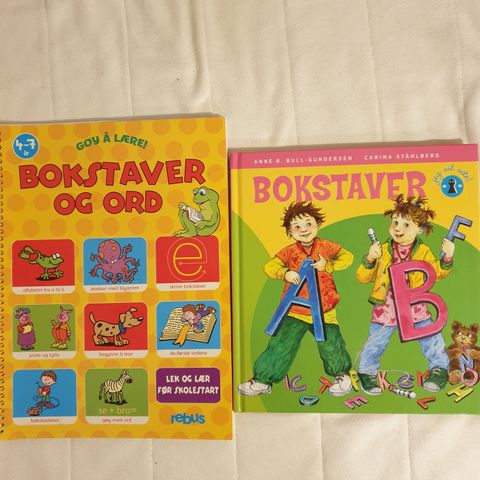 Bokstaver og tall bøkene- nye -  fine gaver til 5-6åringer!