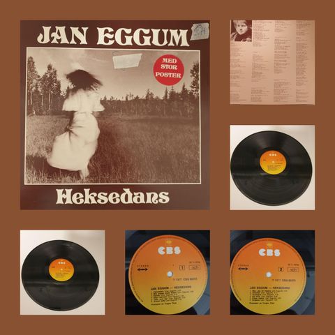 VINTAGE/RETRO LP-VINYL "JAN EGGUM/HEKSEDANS 1977 - MED STOR POSTER"