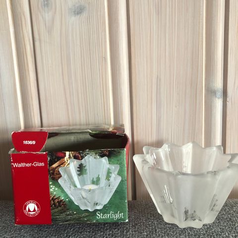 Walther Glas lyslykt stjerne, blank og frostet glass, Starlight