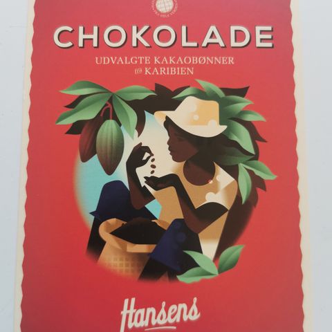 Reklame postkort HANDSENS flødeis CHOKOLADE. SO201