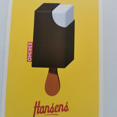 Reklame postkort HANDSENS flødeis ESKIMO. SO200
