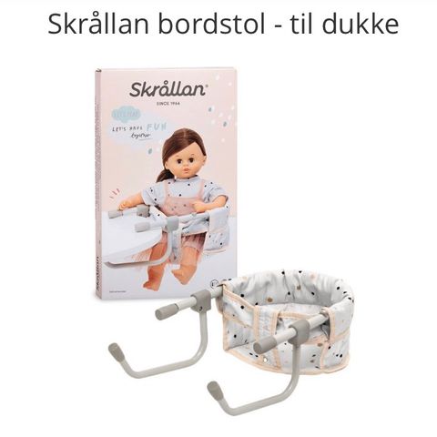 Skrållan bordstol - til dukke