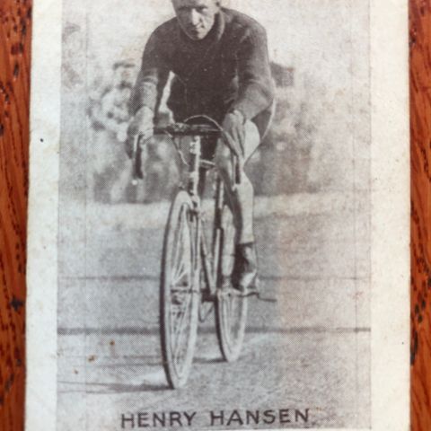 Henry Hansen Danmark sykkel sigarettkort 1930 Tiedemanns Tobak
