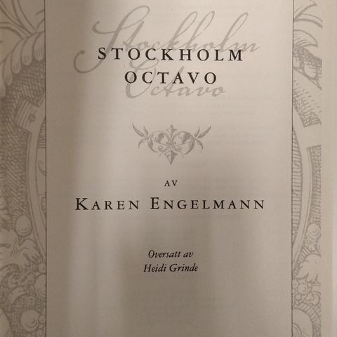 Stockholm Octavo - Karen Engelmann