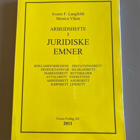 arbeidshefte i juridiske emner