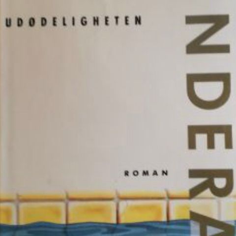 Milan Kundera sin bok Udødeligheten til salgs.