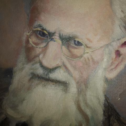 Portrettmaleri av Erik Werenskiold, malt av P Hilden