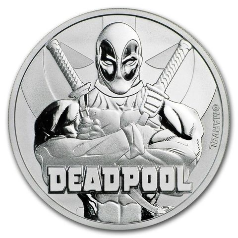 2018 1 oz Sølv Marvel Series Deadpool