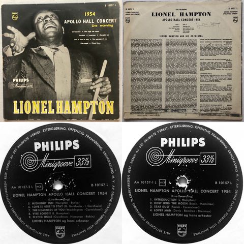 Lionel Hampton - Apollo Hall Concert 1954 (Norsk originalpressing!)