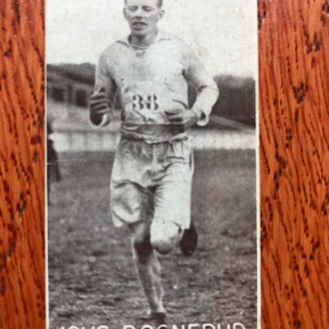 Johannes Bognerud Årnes Terrengløp 1929 sigarettkort Tiedemanns Tobak