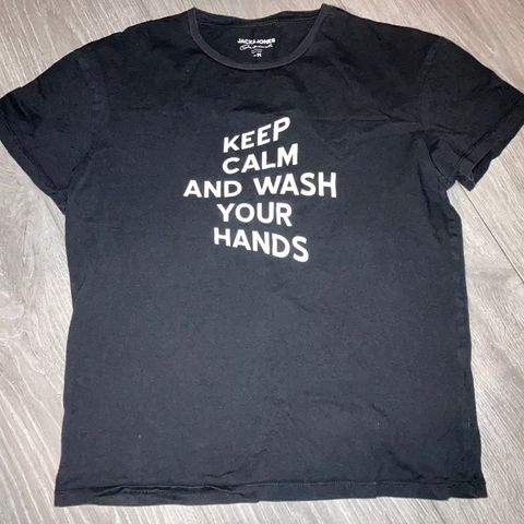 Keep calm and wash your hands t-skjorte herre str M