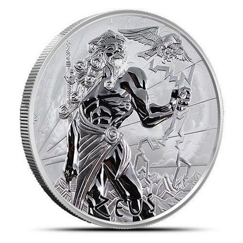 2020 TUVALU ZEUS - GODS OF OLYMPUS 1 OZ SØLV