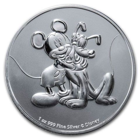 2020 NIUE 1 OZ SØLV DISNEY MICKEY & PLUTO