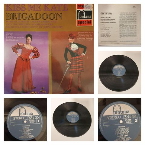 VINTAGE/RETRO LP-VINYL "KISS ME KATE/BRIGADOON 1965"