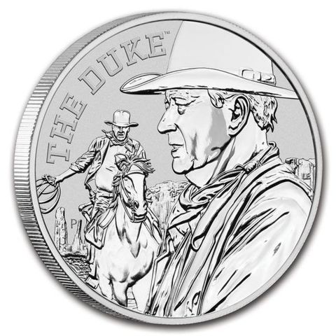 2020 TUVALU 1 OZ SØLV JOHN WAYNE BU