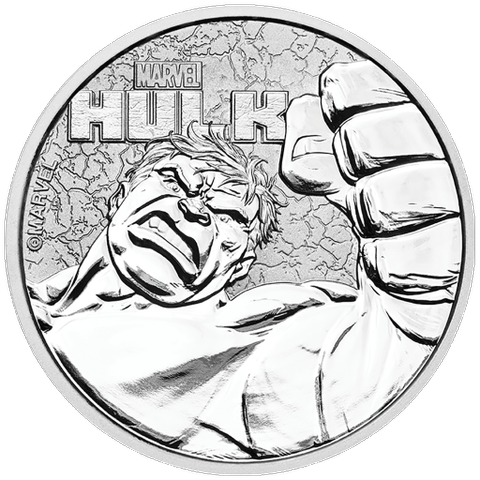 2019 Tuvalu 1 oz Sølv Marvel Series Hulk