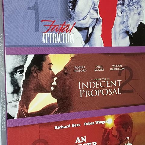 3 DVD I ESKE.FATAL ATTRACTION-INDECENT PROPOSAL-AN OFFICER AND A GENTLEMAN.