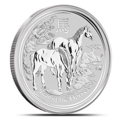 1 OZ SØLV LUNAR YEAR OF THE HORSE 2014