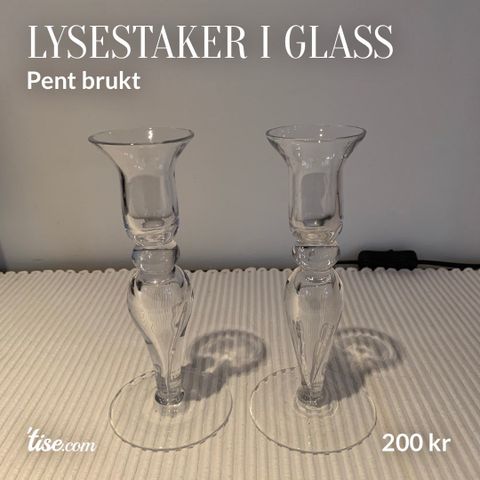 Lysestaker i glass