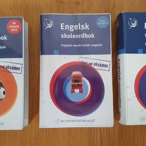 Skoleordbok engelsk tysk selges