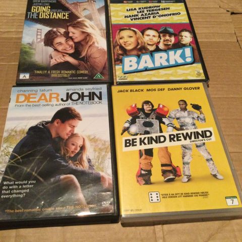 Going The Distance- bark - dear John - be kind rewind.     Norske tekster