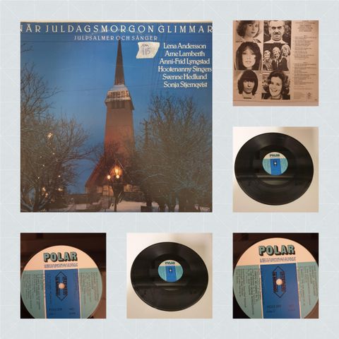 VINTAGE/RETRO LP-VINYL "NÅR JULDAGSMORGON GLIMMAR 1972/JULPSALMER OCH SÅNGER"