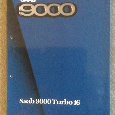Saab 9000 turbo 16 brosjyre 1985