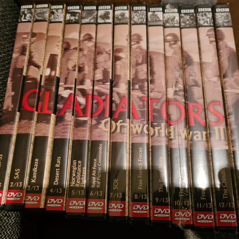 Dvd serie Gladiators of world war ll 13 stk