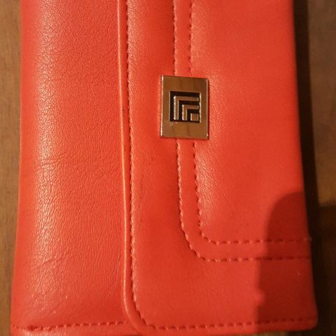 Vakre rød med solv farge glidelåser lommebok.