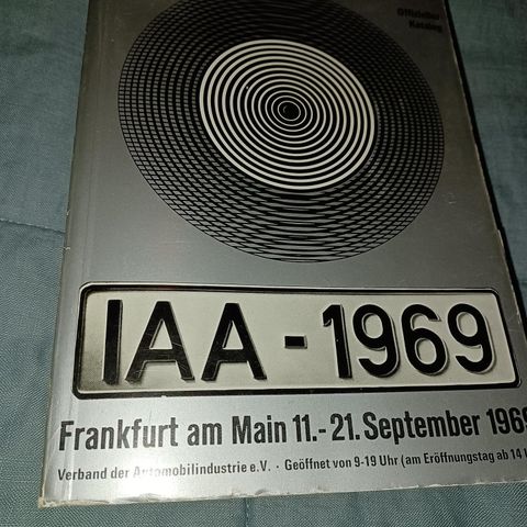 Katalog  Fra 1969. Frankfurt  bil / utstyrs messe