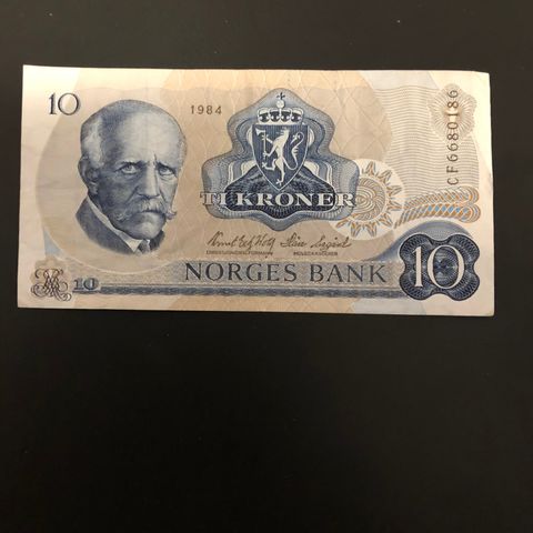 10 kr  1984, utgave 5. CF (163M)