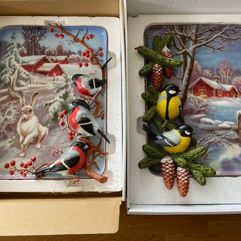 Firkløveren Julepynt av porselen (Porselenbilder, bordpynt)