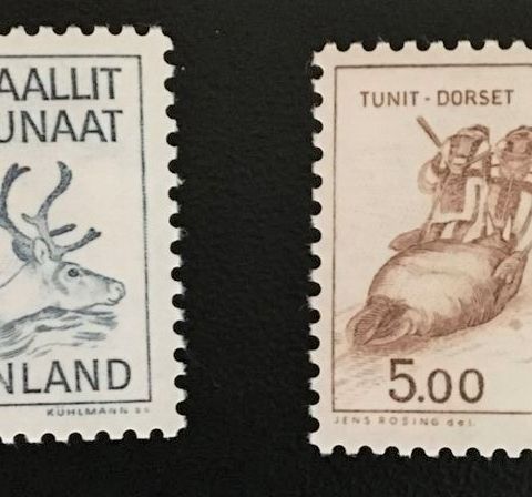Grønland 1981 Saqqaq og Tunit-Dorset kulturene AFA 131-132 Postfrisk