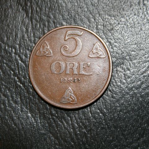 5 øre 1932  kr 95,-
