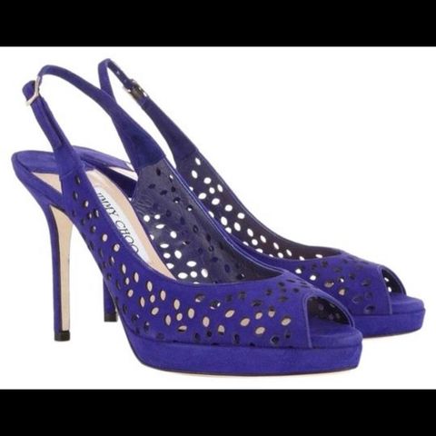 Jimmy Choo Nova platforms sko shoes slingpumps i Viola purple lilla i 37