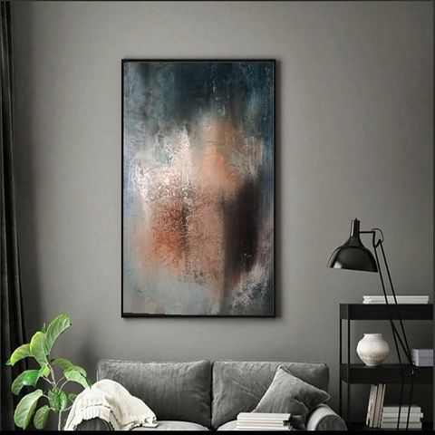 Abstrakt maleri i akryl.