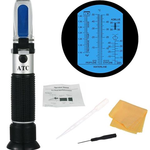 Refraktometer / Optisk Glykoltester ( Adblue, Frostvæske, batterisyre )