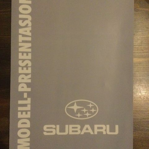 Subaru modell presentasjon med prisliste 1991