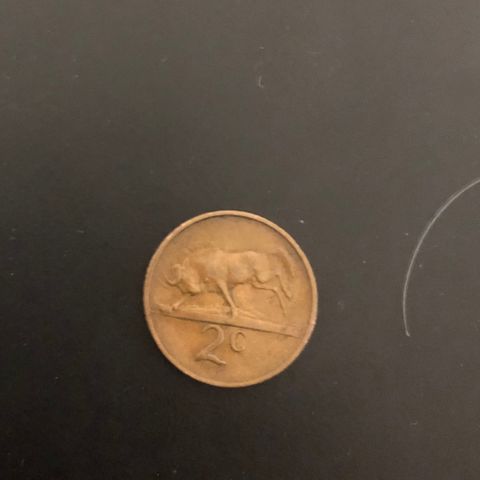 Sør-Afrika 2 cent 1965.  (1854. O)