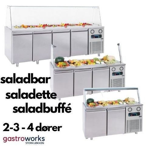 Salatbuffè - Saladette - Salatbar - Kjøledisk fra Gastroworks