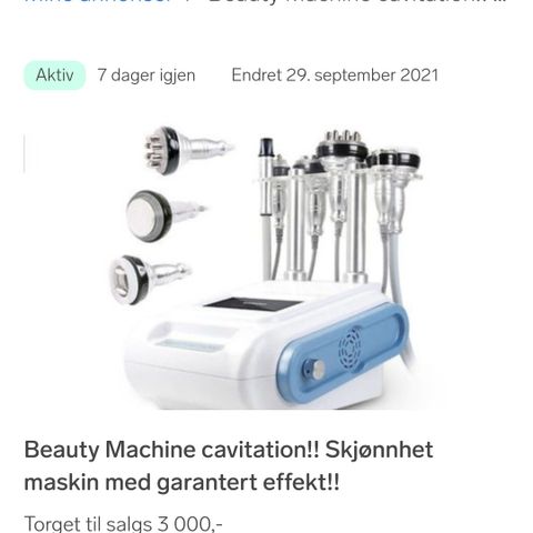 Cavitation, Beauty machine. Skjønnhet maskin.