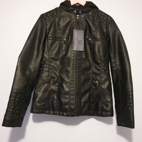 Ubrukt Mark & Morten ‘Kasdeya’ Faux Leather Jacket Black