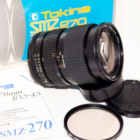 Tokina SMZ 270 28-70mm f3.5-4.5 Canon FD mount - Kr 550,-