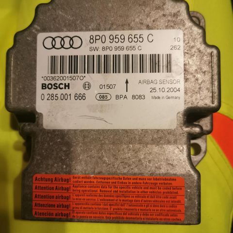 Audi A3 8P Airbag Crash Control Module ECU 8P0959655C Airbag elektronikk